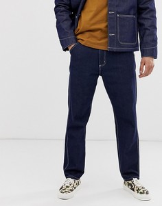 Синие джинсы прямого кроя с классической талией Carhartt WIP-Синий