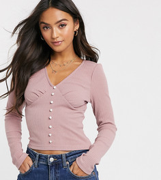 Топ с пуговицами под жемчуг Wild Honey-Розовый