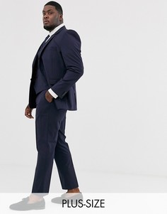 Темно-синие брюки узкого кроя ASOS DESIGN Plus-Темно-синий