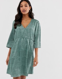 Фактурное свободное платье Vila-Синий