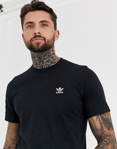 Черная футболка с логотипом adidas Originals-Черный