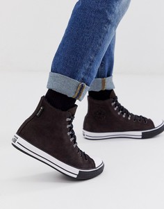 Непромокаемые высокие кеды коричневого цвета Converse All Star Chuck Taylor-Коричневый