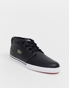 Черные кожаные кроссовки Lacoste Ampthill-Черный