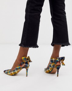 Туфли на каблуке-рюмочке в разноцветную клетку ASOS DESIGN - Scenic-Мульти
