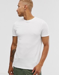 Белая футболка из органического хлопка с круглым вырезом ASOS DESIGN-Белый