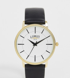 Черно-золотистые часы с ремешком из искусственной кожи Limit-Черный