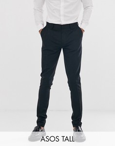 Черные облегающие брюки ASOS DESIGN Tall-Черный