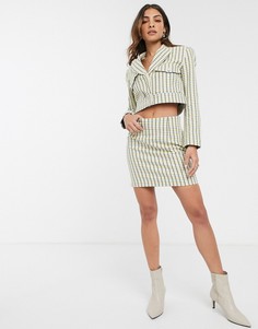 Мини-юбка из букле ASOS DESIGN-Мульти