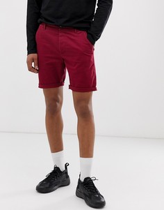 Красные узкие шорты чиносы ASOS DESIGN-Красный