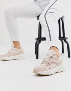 Бело-розовые кроссовки Reebok Aztrek Double-Розовый