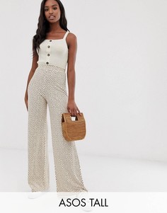 Широкие брюки ASOS DESIGN Tall-Мульти
