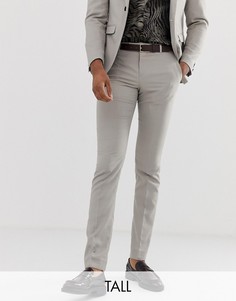 Серые брюки скинни Twisted Tailor tall-Серый
