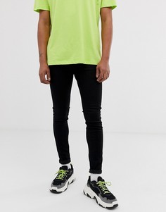 Черные супероблегающие джинсы с напылением Cheap Monday Him-Черный