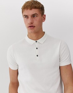 Премиум-поло из выбеленного трикотажа бежевого цвета Jack & Jones-Бежевый