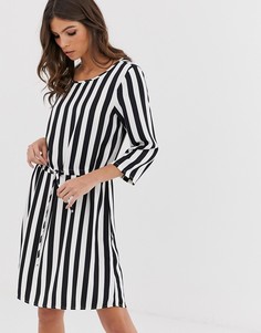 Платье в полоску с рукавами 3/4 Vero Moda-Мульти