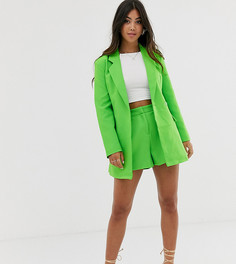 Зеленые элегантные шорты ASOS DESIGN petite-Зеленый