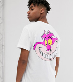Белая oversize-футболка с принтом \Disney Alice In Wonderland\" Crooked Tongues-Белый