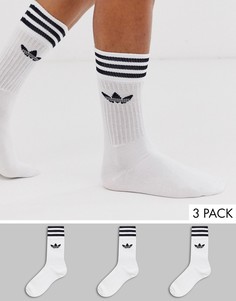 Набор из 3 пар белых носков adidas Originals-Белый