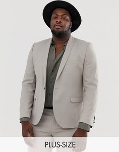 Серый супероблегающий пиджак Twisted Tailor plus