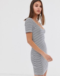 Платье-футболка с овальным вырезом Only-Серый