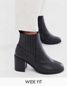 Черные ботильоны челси для широкой стопы ASOS DESIGN Reform-Черный