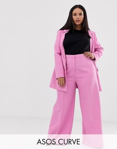 Брюки с широкими штанинами ASOS DESIGN Curve-Розовый