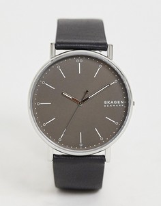Часы с кожаным ремешком Skagen SKW6528-Черный