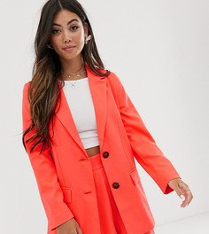 Блейзер кораллового цвета ASOS DESIGN Petite-Розовый
