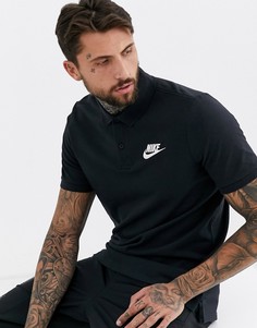 Черная футболка-поло с логотипом Nike-Черный