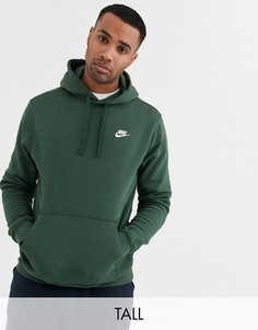 Худи зеленого цвета с логотипом-галочкой Nike Tall-Зеленый