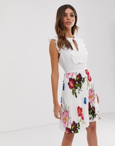 Платье с завязкой на воротнике Ted Baker - Rommanna-Белый