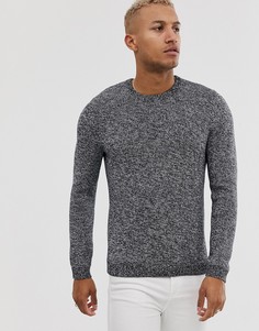 Серый джемпер из хлопкового материала средней плотности ASOS DESIGN