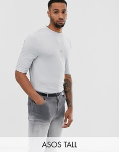 Серая узкая футболка из органического хлопка ASOS DESIGN Tall-Серый