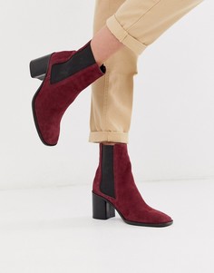 Фиолетовые замшевые ботинки челси ASOS DESIGN Reverse-Фиолетовый