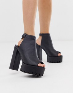 Черные полусапожки Public Desire Jada-Черный