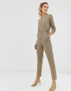 Комбинезон с пышными рукавами Closet-Коричневый
