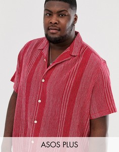 Красная oversize-рубашка с декоративной строчкой ASOS DESIGN Plus-Красный