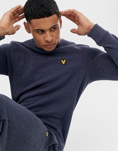 Темно-синий меланжевый свитшот с круглым вырезом Lyle & Scott Fitness