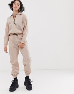 Свободные джоггеры ASOS DESIGN-Бежевый