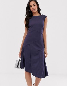 Асимметричное платье с драпировкой Closet-Темно-синий