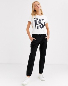 Чиносы скинни Selected-Черный