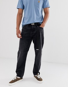 Суженные книзу черные свободные джинсы Carhartt WIP - Newel-Черный
