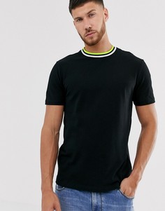 Черная футболка с кантом River Island-Черный