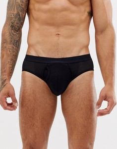 Черные трусы с сетчатыми вставками ASOS DESIGN-Черный