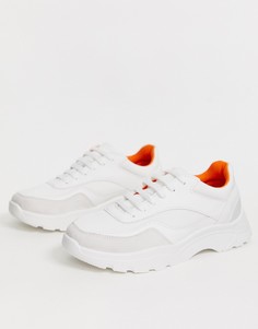 Бело-оранжевые массивные кроссовки ASOS DESIGN Daliah-Белый