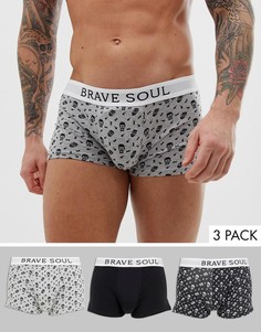 Набор из 3 боксеров Brave Soul-Черный