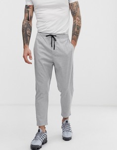 Серые брюки-морковки с эластичной талией Bershka-Серый