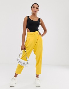 Ярко-желтые брюки ASOS DESIGN - dad-Желтый