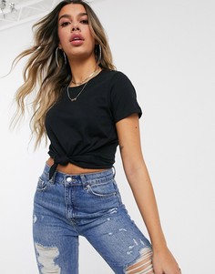 Черная футболка из органического хлопка с круглым вырезом ASOS DESIGN ultimate-Черный