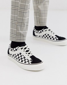 Черные кроссовки с принтом в шахматную клетку Vans - Bold-Черный